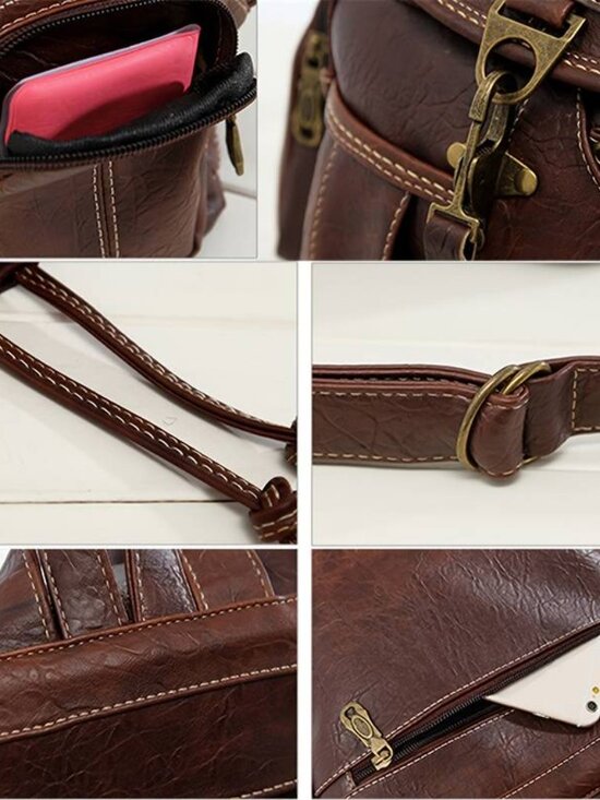 Vintage Fashion Backpack Shoulder Satchel Rucksack for Men Women main image 6